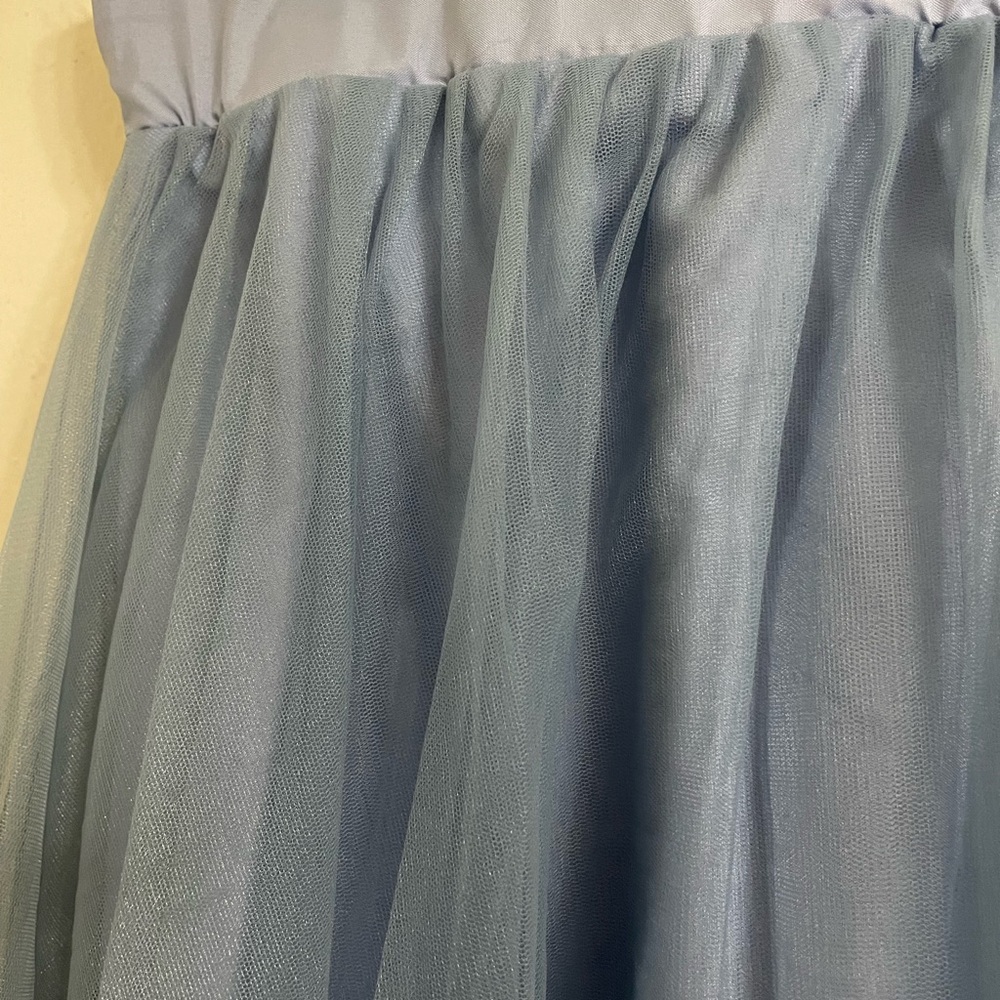 Elegant Blue A-Line Skirt - Picture 6 of 15
